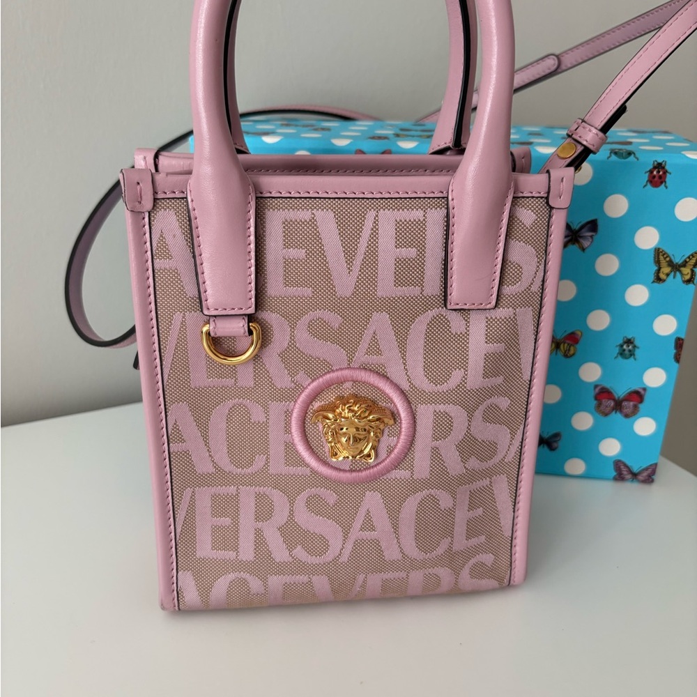 Versace Pink Mini Bag with Medusa Medallion